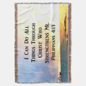 INSPIRIEREND PHILIPPIANER 4:13 SCRIPTURE VERSE DECKE (Vorderseite Vertikal)