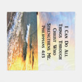 INSPIRIEREND PHILIPPIANER 4:13 SCRIPTURE VERSE FLEECEDECKE (Vorderseite (Horizontal))