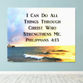 INSPIRIEREND PHILIPPIANER 4:13 SCRIPTURE VERSE LEINWANDDRUCK (Insitu (Holzboden))