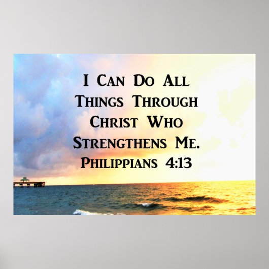INSPIRIEREND PHILIPPIANER 4:13 SCRIPTURE VERSE POSTER (Vorne)