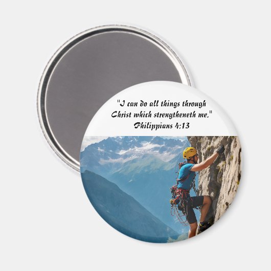 Inspirierend Philippinen 4:13 Magnet (Vorderseite/Rückseite)