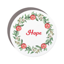 Inspirierend Pink Floral Pomegranate Magnet - Hoff