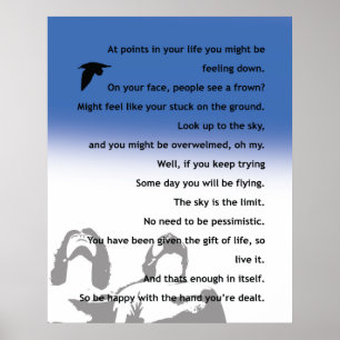 Inspirierend Plakat - ursprüngliches Gedicht