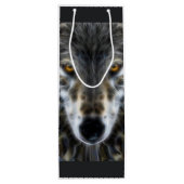Inspirierend Porträt Entwurf des Wolfs Geschenktüte Für Weinflaschen (Rückseite)