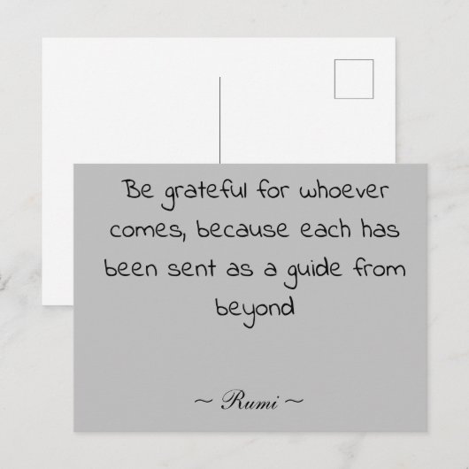 inspirierend postkarte (Vorne/Hinten)