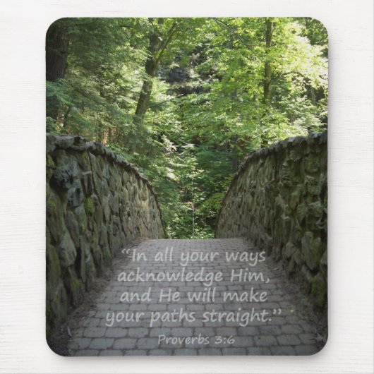 Inspirierend (Prov. 3: 6) Mausunterlage Mousepad (Vorne)