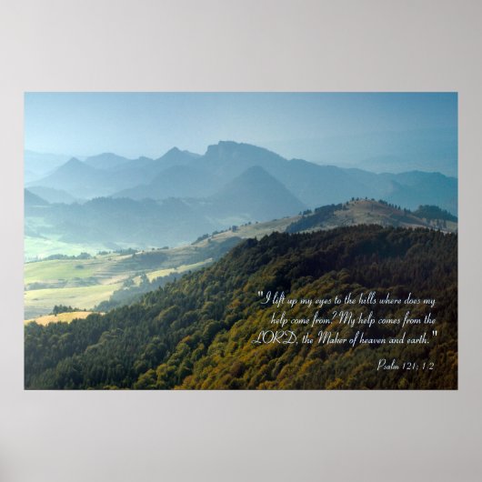 Inspirierend | Psalm 121 Poster (Vorne)