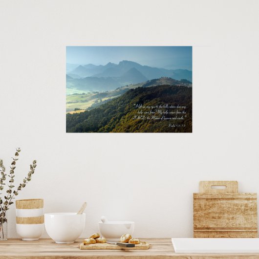 Inspirierend | Psalm 121 Poster (Küche)