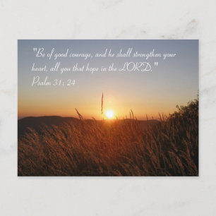Inspirierend   Psalm 31:24 Postkarte