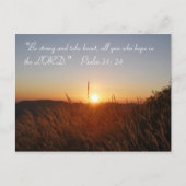 Inspirierend | Psalm 31:24 Postkarte (Vorderseite)