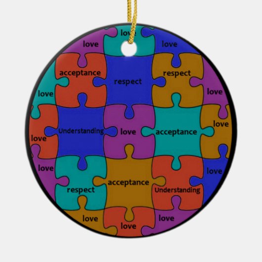 INSPIRIEREND PUZZLE-ZITAT KERAMIKORNAMENT (Vorne)
