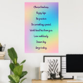 Inspirierend Rainbow Gradient Poster (Heimbüro)
