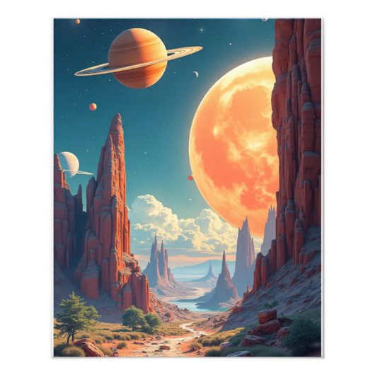 Inspirierend Raumdrucke & Imaginative Weltraumtech Fotodruck (Vorne)