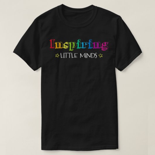 Inspirierend Regenbogenbriefe für Lehrer T-Shirt (Design vorne)