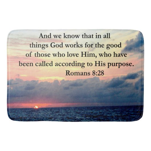 INSPIRIEREND ROMANS 8:28-DESIGN BADEMATTE (Vorderseite)