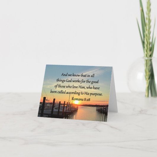 INSPIRIEREND ROMANS 8:28-DESIGN KARTE (Vorderseite)