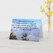 INSPIRIEREND ROMANS 8:28-DESIGN KARTE (Gelbe Blume)
