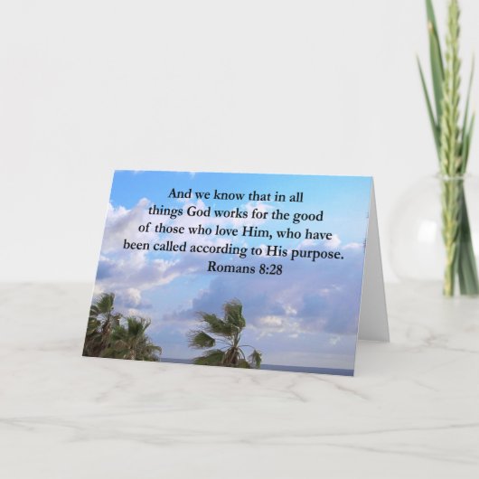 INSPIRIEREND ROMANS 8:28-DESIGN KARTE (Vorderseite)
