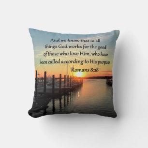 INSPIRIEREND ROMANS 8:28-DESIGN KISSEN