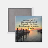 INSPIRIEREND ROMANS 8:28-DESIGN MAGNET (Vorderseite/Rückseite)