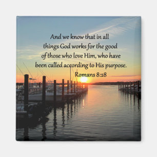 INSPIRIEREND ROMANS 8:28-DESIGN MAGNET
