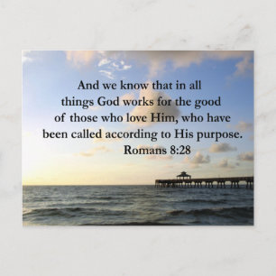 INSPIRIEREND ROMANS 8:28-DESIGN POSTKARTE