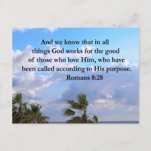 INSPIRIEREND ROMANS 8:28-DESIGN POSTKARTE