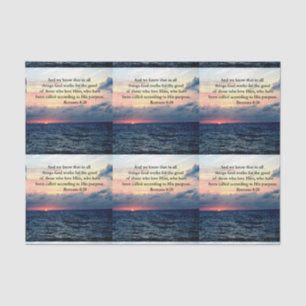 INSPIRIEREND ROMANS 8:28-DESIGN SEIDENPAPIER