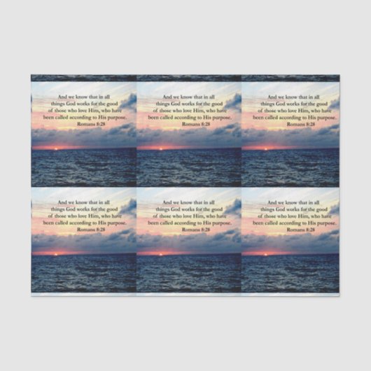 INSPIRIEREND ROMANS 8:28-DESIGN SEIDENPAPIER (Vorderseite)