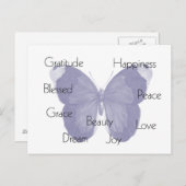 Inspirierend Schmetterling Postkarte (Vorne/Hinten)