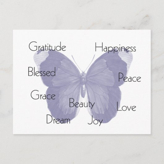 Inspirierend Schmetterling Postkarte (Vorderseite)