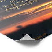 Inspirierend! Schöner Sonnenuntergang! Poster (Ecke)