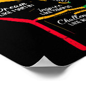 Inspirierend Schwarze Führer Power Faust Hand Schw Poster (Ecke)