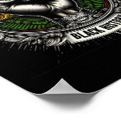 Inspirierend Schwarze Führer Power Faust Hand Schw Poster (Ecke)