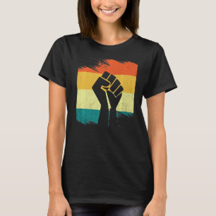 Inspirierend Schwarze Führer Power Faust Hand Schw T-Shirt