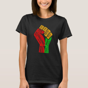 Inspirierend Schwarze Führer Power Faust Hand Schw T-Shirt