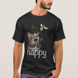 Inspirierend Sei Glücklich Katze Lustiges Kätzchen T-Shirt