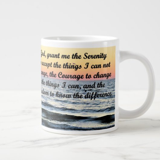 INSPIRIEREND SERENITY PRAYER-TASSE Jumbo-Tasse (Rechts)