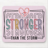 Inspirierend Stärker als der Sturm Mousepad (Vorne)