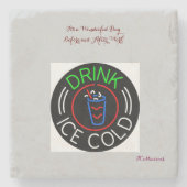 Inspirierend Steintyp: Untersetzer aus Marmor (Vorderseite)