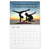 INSPIRIEREND SUNRISE GYMNASTICS QUOTE CALENDAR KALENDER (Mär 2026)