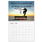 INSPIRIEREND SUNRISE GYMNASTICS QUOTE CALENDAR KALENDER (Feb 2026)