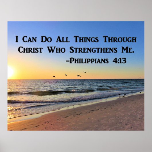 INSPIRIEREND SUNRISE-PHILIPPIANS 4:13 POSTER (Vorne)