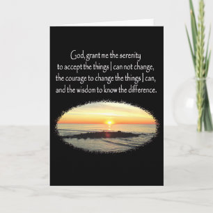 INSPIRIEREND SUNRISE SERENITY PRAYER DESIGN KARTE