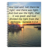 INSPIRIEREND SUNSET GENESIS 1:3 FOTO-DESIGN NOTIZBLOCK (Vorderseite)