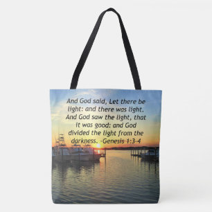 INSPIRIEREND SUNSET GENESIS 1:3 FOTO-DESIGN TASCHE