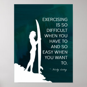 Inspirierend Surfer-Mädchen Poster