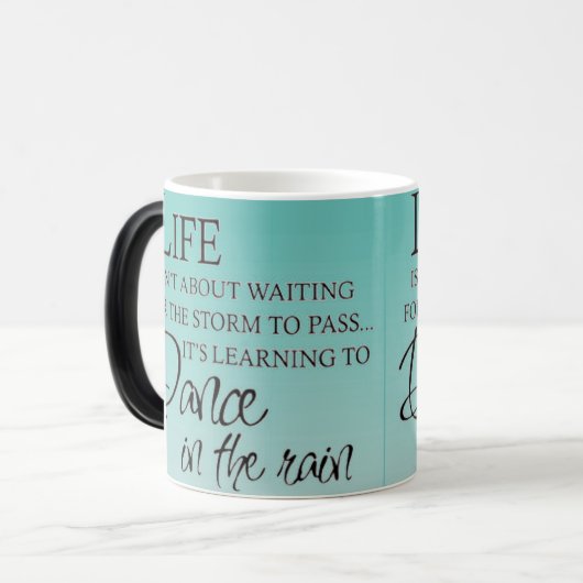 Inspirierend TANZ im REGEN Verwandlungstasse (Vorderseite Links)