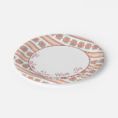 Inspirierend Teller aus Blumen und Streifen (Schrägansicht)