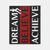 Inspirierend Traum glauben erzielen Läufer Fleecedecke (Vorderseite)